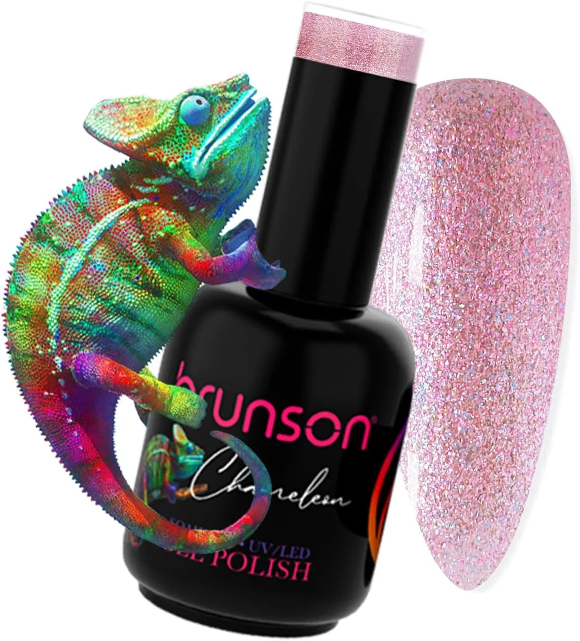 لاک ژل ناخن برونسون، لاک ژل خیساندنی UV/LED، ماندگاری طولانی، مقاوم در برابر لب پر شدن، 15 میلی لیتر P6025B