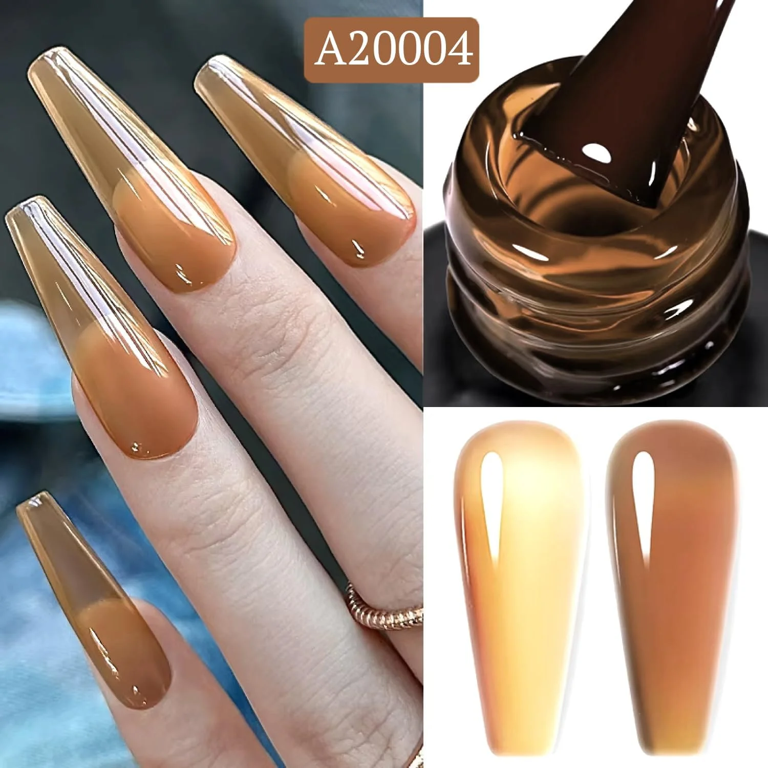 لاک ژل ژله ای 18 میلی لیتر – اثر شیشه ای شفاف، خیساندن با UV LED، ماندگاری طولانی، براقیت بالا، بدون لب پر شدن، استفاده آسان، طراحی ناخن سالنی DIY برای دختران و زنان – هدیه مانیکور پدیکور