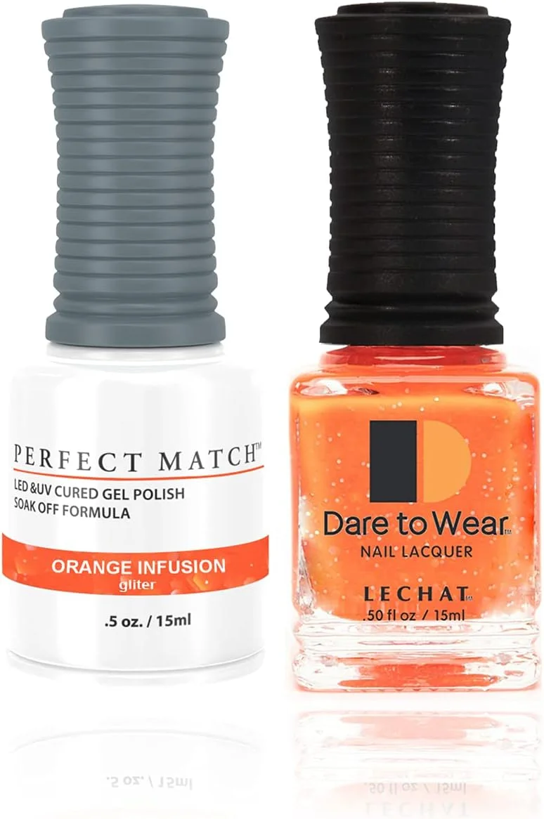 ست لاک ژل برای مانیکور در خانه، ست لاک ژل طراحی ناخن، لاک ژل UV LED، مانیکور ژل UV LED برای خانه و سالن، ست لاک ژل UV LED طراحی ناخن، نارنجی