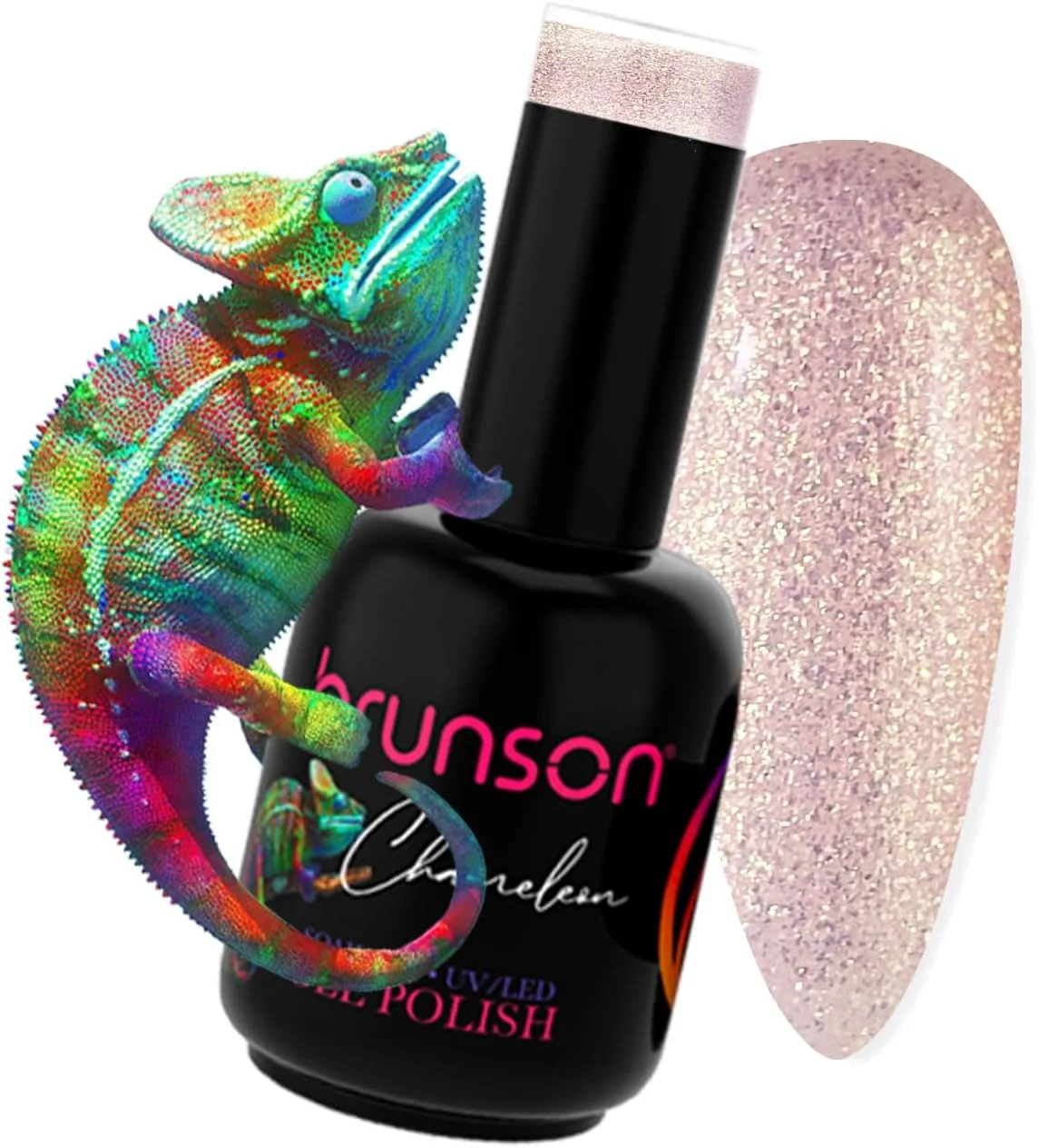 لاک ژل ناخن برونسون، ماندگاری طولانی، مقاوم در برابر لب پر شدن، 15 میلی لیتر لاک ژل UV (نیاز به خشک شدن زیر لامپ UV LED) P6024B