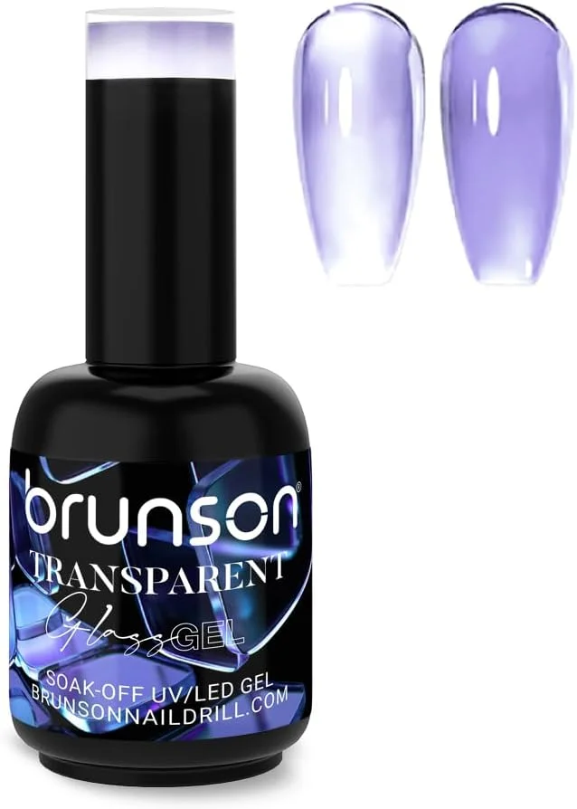 لاک ژل ژله ای 18 میلی لیتر - اثر شیشه ای شفاف، خیساندن با UV LED، ماندگاری طولانی، براقیت بالا، بدون تراشه، استفاده آسان، طراحی هنر ناخن سالن DIY برای دختران و زنان - هدیه مانیکور پدیکور