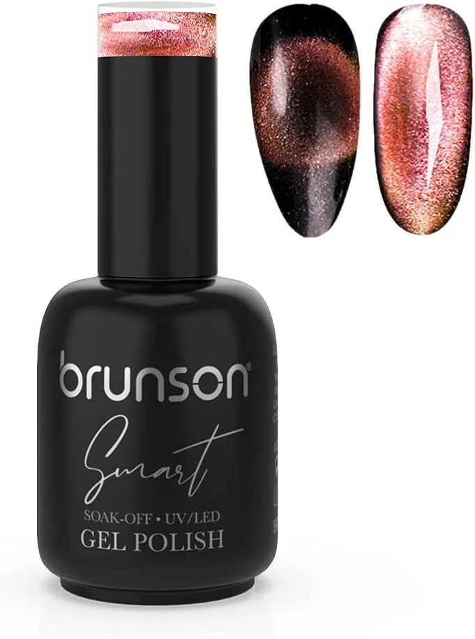 لاک ژل مغناطیسی ناخن برانسون، لاک ژل چشم گربه ای سه بعدی، لاک ژل UV LED، لاک ژل مغناطیسی، لاک ژل اکلیلی کهکشانی UV/LED با چوب آهنربایی، لاک ژل ناخن 15 میلی لیتر DH10085