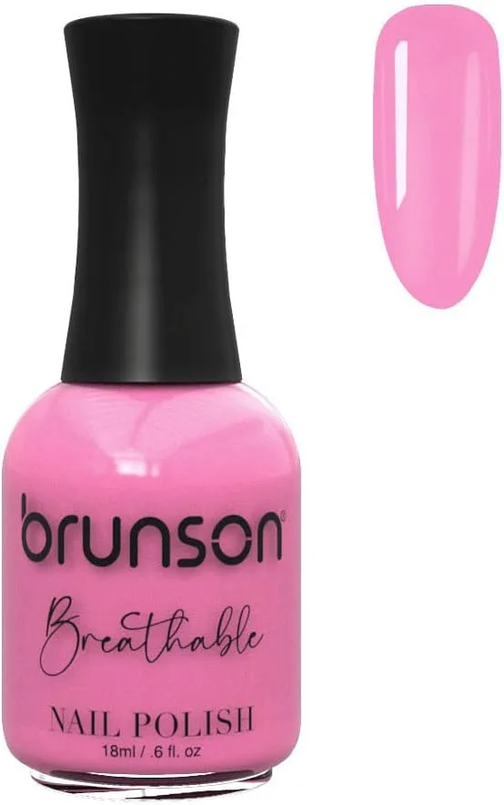 لاک ناخن قابل تنفس برونسون، لاک ناخن حلال، مناسب وضو، خشک شدن سریع، وگان، ماندگاری طولانی، لایه برداری آسان و سازگار با محیط زیست، براق، پایه آب، لاک ناخن 18 میلی لیتر BH068