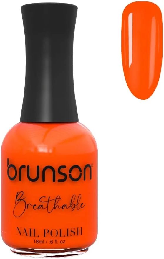 لاک ناخن قابل تنفس برونسون، لاک ناخن دوستدار وضو، خشک شدن سریع، وگان، ماندگاری طولانی اما به راحتی جدا می شود و سازگار با محیط زیست، براق، پایه آب، 18 میلی لیتر BH107