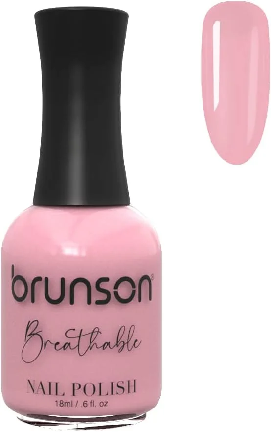 لاک ناخن قابل تنفس برونسون، لاک ناخن حلال، مناسب وضو، خشک شدن سریع، وگان، ماندگاری طولانی، لایه برداری آسان و سازگار با محیط زیست، ارگانیک، براق، پایه آب، لاک ناخن 18 میلی لیتر BH181