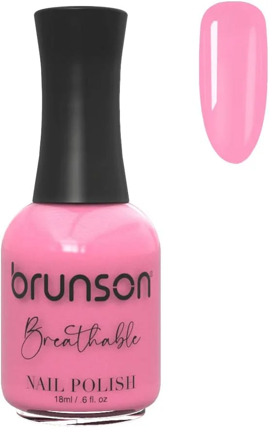 لاک ناخن قابل تنفس برونسون، لاک ناخن سازگار با وضو، خشک شدن سریع، وگان، ماندگاری طولانی اما به راحتی جدا می شود و سازگار با محیط زیست، براق، پایه آب، لاک ناخن 18 میلی لیتر BH067