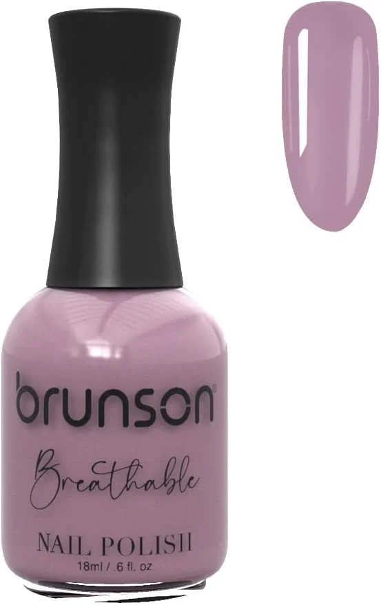لاک ناخن قابل تنفس برونسون، لاک ناخن دوستدار وضو، خشک شدن سریع، وگان، ماندگاری طولانی اما جدا شدن آسان و سازگار با محیط زیست، براق، پایه آب، 18 میلی لیتر BH129