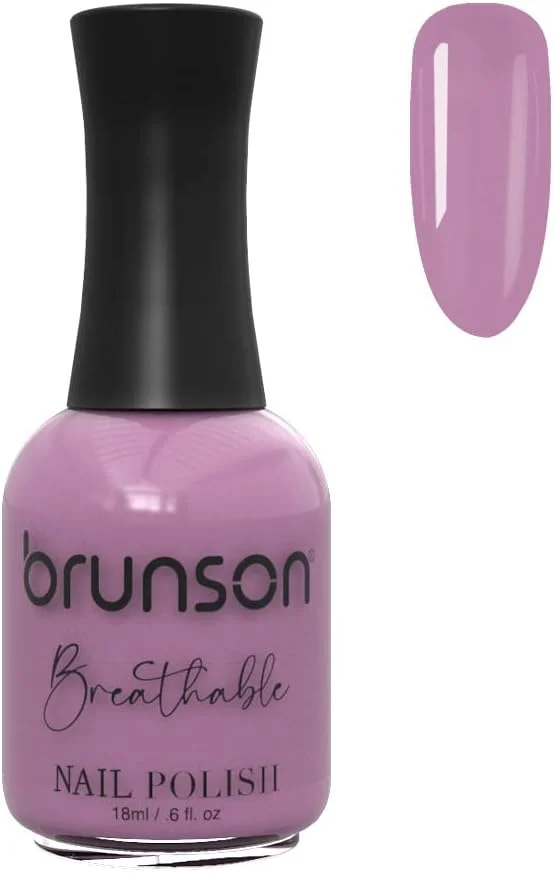 لاک ناخن قابل تنفس برونسون، لاک ناخن حلال، مناسب وضو، خشک شدن سریع، وگان، ماندگاری طولانی، لایه برداری آسان و سازگار با محیط زیست، براق و درخشان، لاک ناخن بر پایه آب 18 میلی لیتر BH131