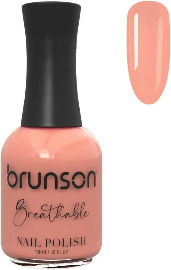 لاک ناخن قابل تنفس برونسون، لاک ناخن سازگار با وضو، خشک شدن سریع، وگان، ماندگاری طولانی اما جدا شدن آسان و لاک ناخن براق ارگانیک سازگار با محیط زیست بر پایه آب 18 میلی لیتر BH062
