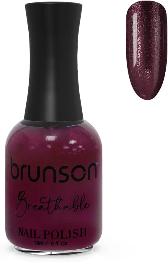 لاک ناخن قابل تنفس برونسون، لاک ناخن دوستدار وضو، خشک شدن سریع، وگان، ماندگاری طولانی اما به راحتی جدا می شود و سازگار با محیط زیست، براق، پایه آب، 18 میلی لیتر BH276