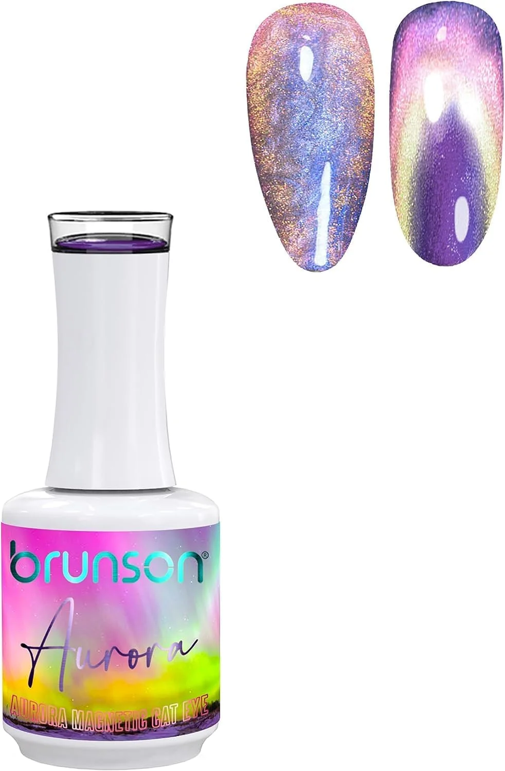 لاک ژل ناخن چشم گربه ای برانسون، کریستالی هولوگرافیک مغناطیسی بازتابنده، لاک ژل اکلیلی آفتاب پرست، ست هدیه جهانی روشن، لاک ژل مغناطیسی UV LED، مانیکور، خیساندن ژل UV، 18 میلی لیتر