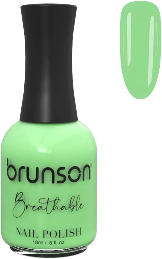 لاک ناخن قابل تنفس برونسون، لاک ناخن دوستدار وضو، خشک شدن سریع، وگان، ماندگاری طولانی اما به راحتی جدا می شود، سازگار با محیط زیست، براق، پایه آب، لاک ناخن 18 میلی لیتر BH328