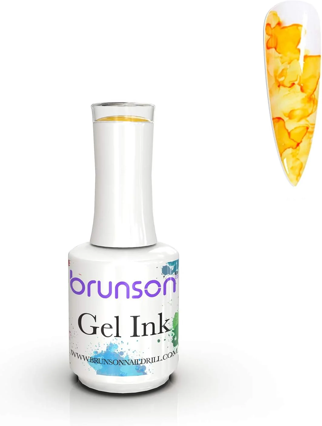 لاک ژل ناخن برونسون، جوهر آبرنگی جادویی برای طراحی گل، طرح مرمری، مانیکور پدیکور و هنر ناخن، 15 میلی لیتر