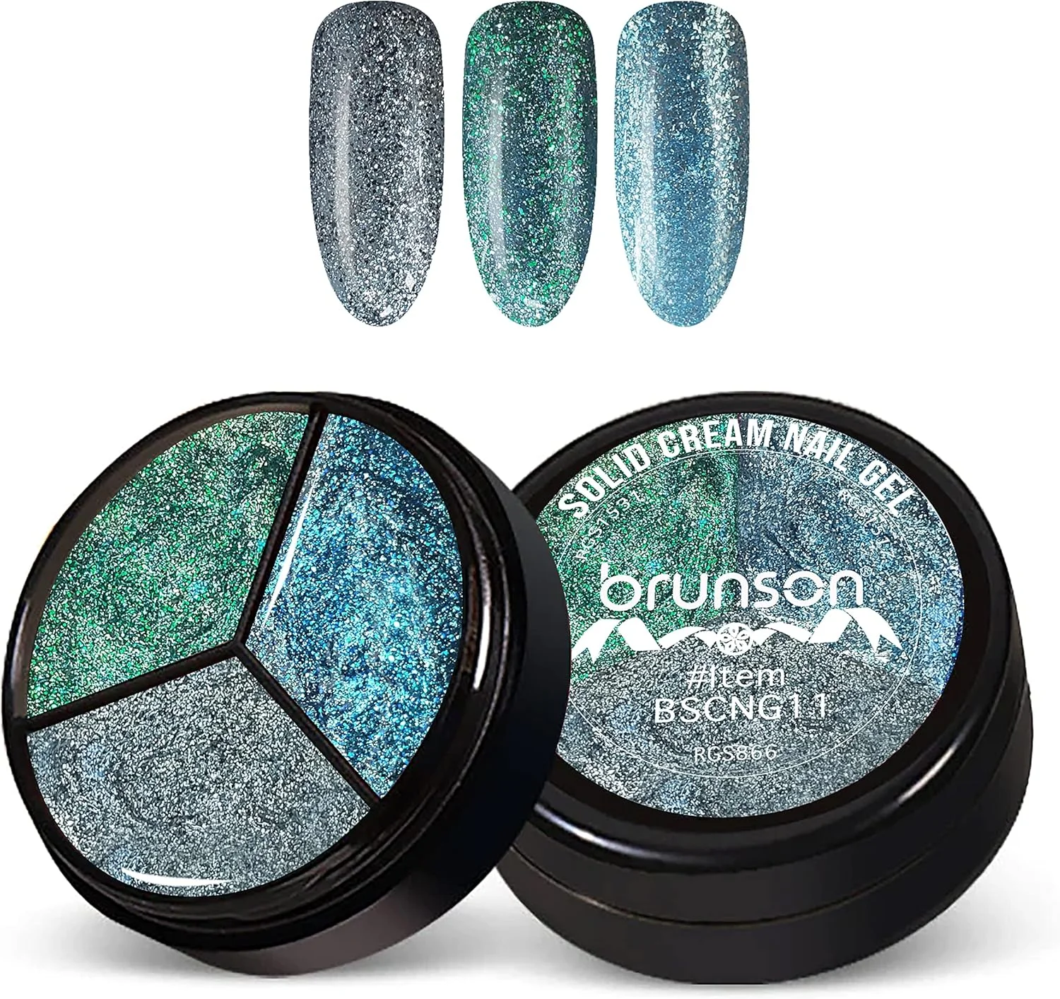 لاک ژل کرمی جامد 3 در 1 Brunson، لاک ژل حرفه ای گِلی، پات لاک ژل پودینگ، کیت پالت رنگ ژل با رنگدانه بالا برای طراحی ناخن DIY سالن مانیکور