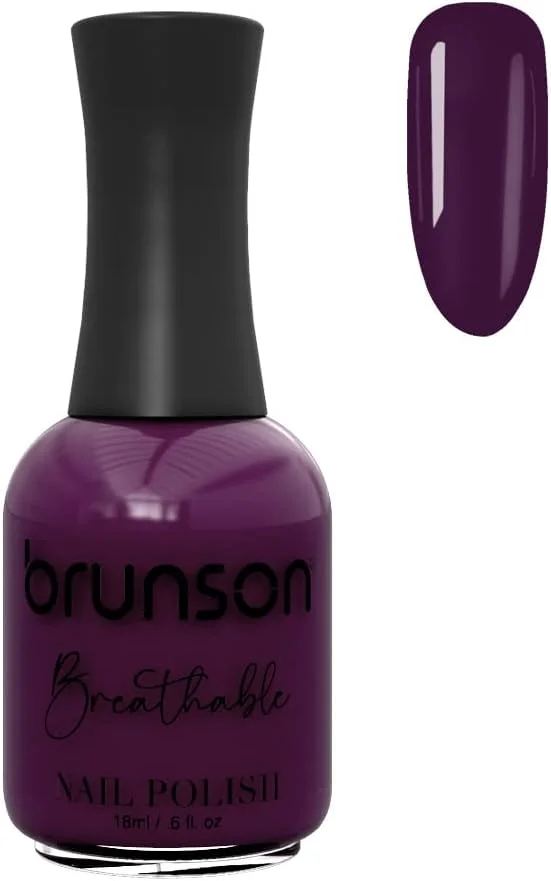 لاک ناخن قابل تنفس برونسون، لاک ناخن حلال، مناسب وضو، خشک شدن سریع، وگان، ماندگاری طولانی، لایه برداری آسان، سازگار با محیط زیست، ارگانیک، براق، پایه آب، 18 میلی لیتر BH142