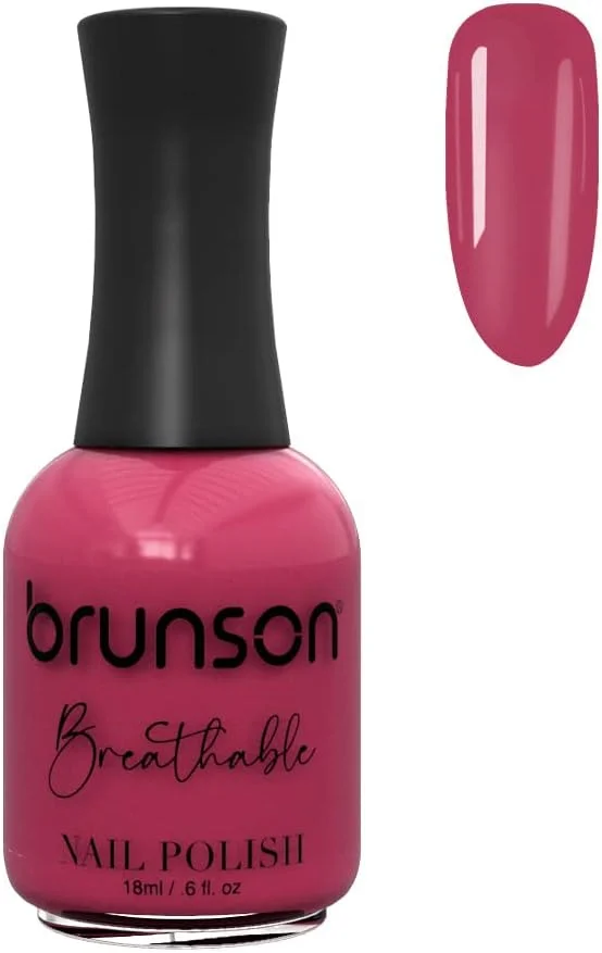 لاک ناخن قابل تنفس برانسون، لاک ناخن حلال، مناسب وضو، خشک شدن سریع، وگان، ماندگاری طولانی، لایه برداری آسان، سازگار با محیط زیست، براق، پایه آب، 18 میلی لیتر BH100