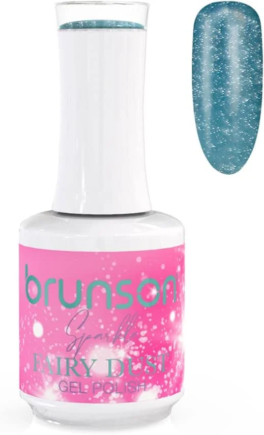 لاک ژل ناخن برانسون، درخشش فوق العاده، اکلیلی، با اثر الماس میکرو، لاک ژل UV LED، لاک ژل خیس شونده، گرد جادویی پری، ژل تزئینی اکلیلی هنر ناخن، 15 میلی لیتر BFD009