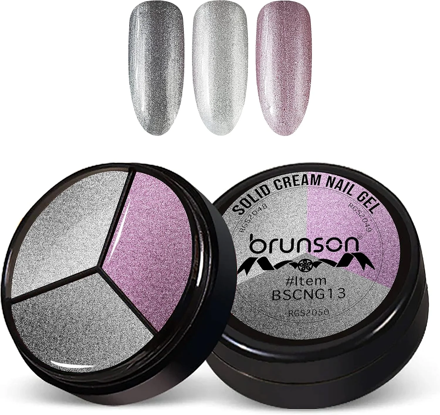 لاک ژل کرمی جامد برانسون - لاک ژل پودینگ 3 در 1، ژل رنگی بسیار غلیظ برای طراحی ناخن، مناسب برای سالن های حرفه ای و مبتدیان