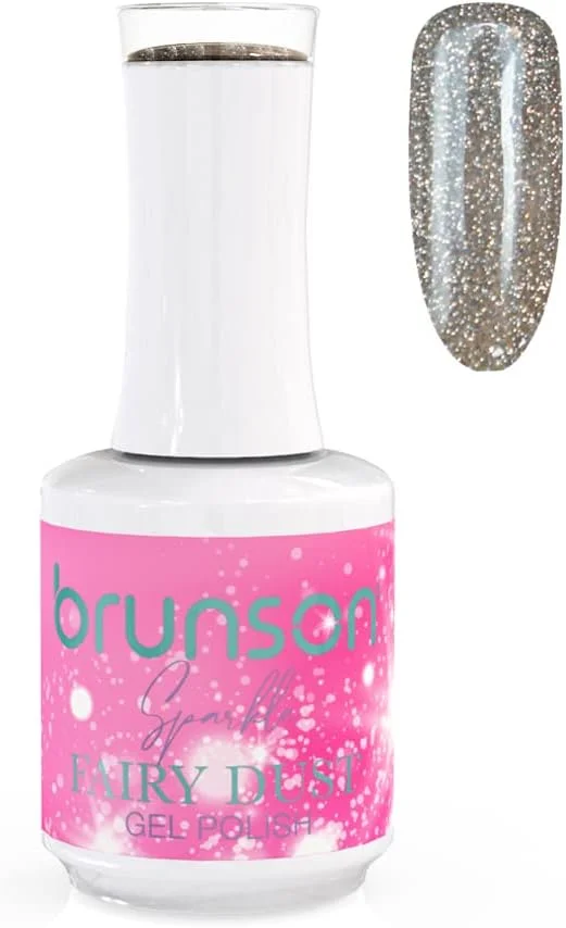 لاک ژل ناخن برانسون، براق کننده فوق العاده، اکلیلی، با اثر الماس میکرو، لاک ژل UV LED، لاک ژل خیس، گرد جادویی پری، ژل تزئین ناخن 15 میلی لیتر BFD013