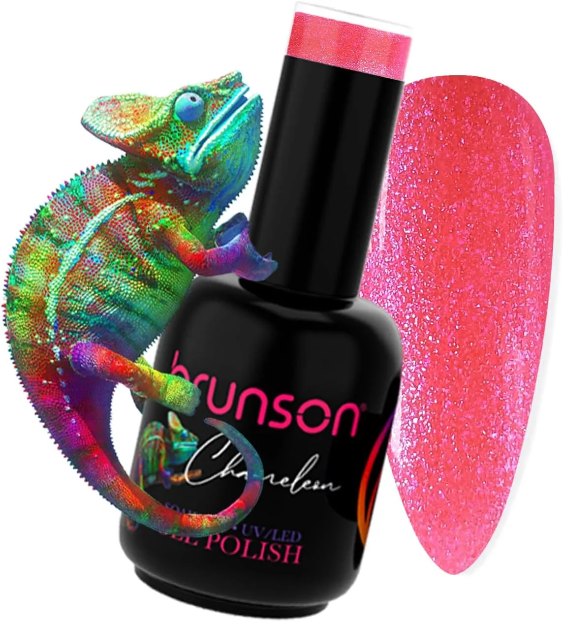 لاک ژل هوشمند برانسون، لاک ژل ناخن، قابل برداشتن با خیساندن، لاک ژل ناخن UV/LED، لاک ژل آفتاب‌پرست با ماندگاری طولانی، مناسب مانیکور، خشک شدن سریع، لاک ژل براق، ست مانیکور ژل P6040B