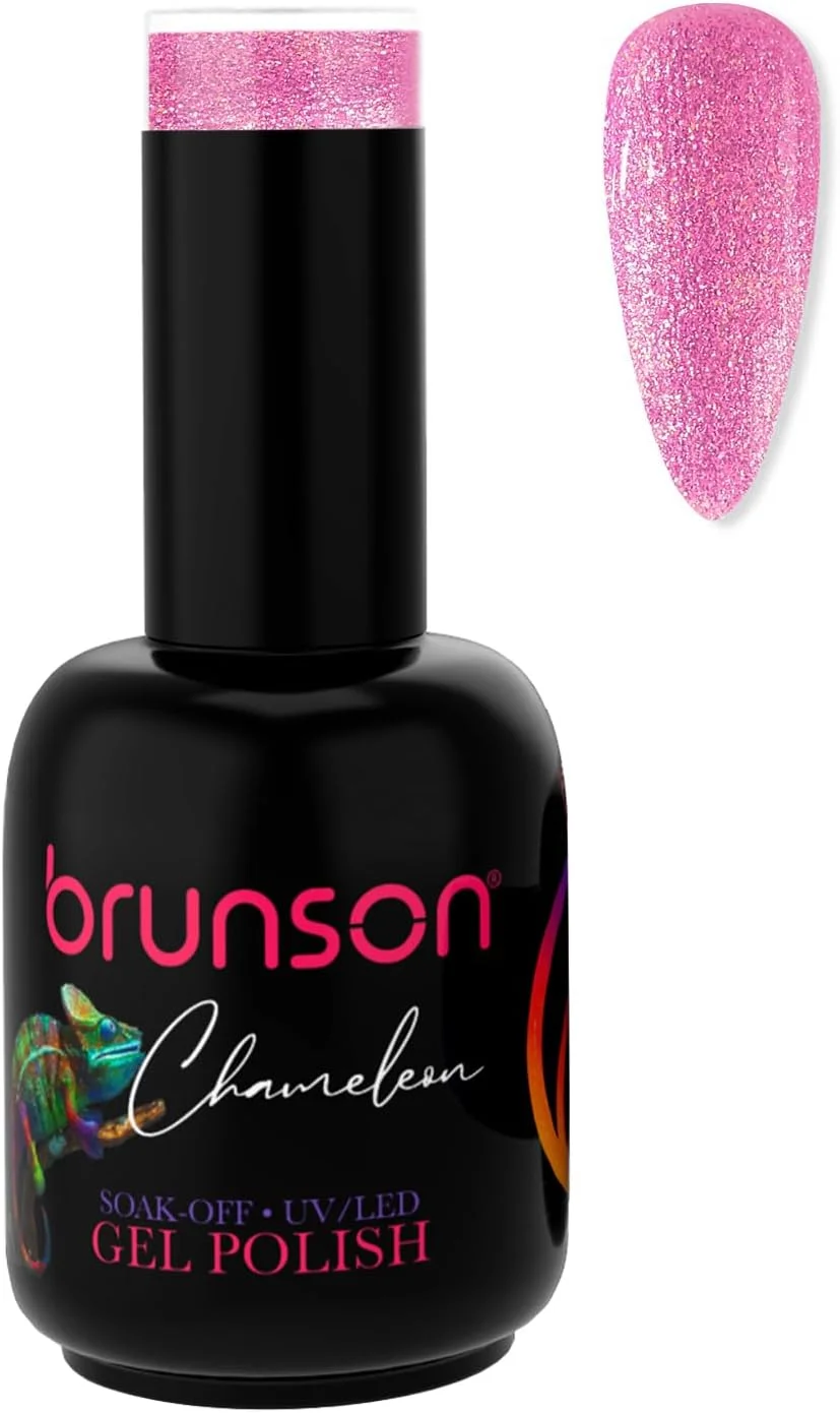 لاک ژل ناخن برانسون، لاک ژل با قابلیت خیساندن، مناسب لامپ UV/LED، ماندگاری طولانی، تغییر رنگی، مناسب مانیکور و خشک شدن سریع، براقیت بالا، ست لاک ژل مانیکور P6038B