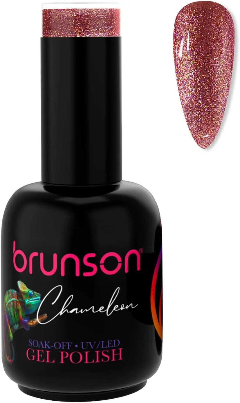 لاک ژل ناخن برانسون، لاک ژل ناخن با قابلیت خیساندن، مناسب لامپ UV/LED، لاک ژل ناخن آفتاب‌پرست با ماندگاری طولانی، مناسب مانیکور و خشک‌کردن، ست لاک ژل ناخن براق برای مانیکور مدل P6029B