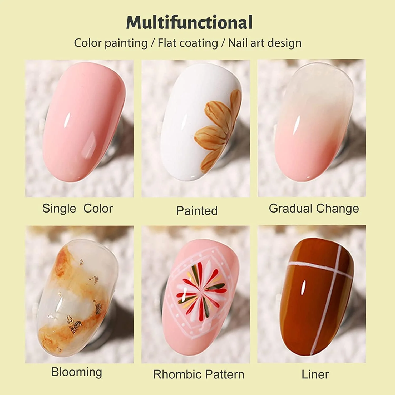 لاک ژل کرمی جامد برونسون - لاک ژل پودینگ 3 در 1، ژل رنگی با رنگدانه بالا، لاک طراحی ناخن، مناسب برای سالن های حرفه ای ناخن، مبتدیان ناخن