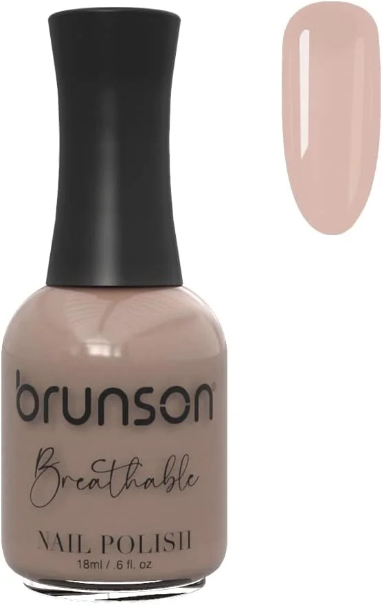 لاک ناخن قابل تنفس برونسون، لاک ناخن دوستدار وضو، خشک شدن سریع، وگان، ماندگاری طولانی اما به راحتی جدا می شود و سازگار با محیط زیست، براق، پایه آب، لاک ناخن 18 میلی لیتر BH338