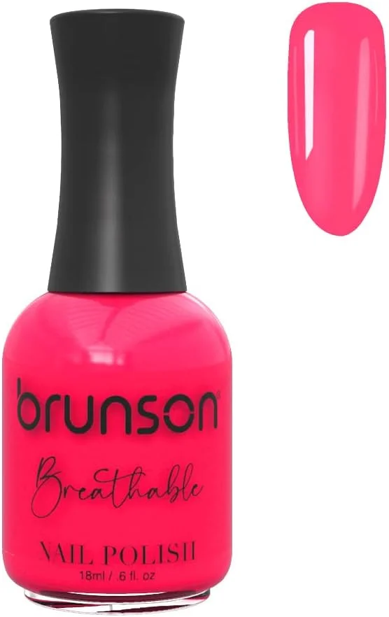لاک ناخن گیاهی برونسون با قابلیت تنفس، نفوذپذیر در برابر آب و هوا برای ناخن های سالم | لاک ناخن حلال 18 میلی لیتر BH109