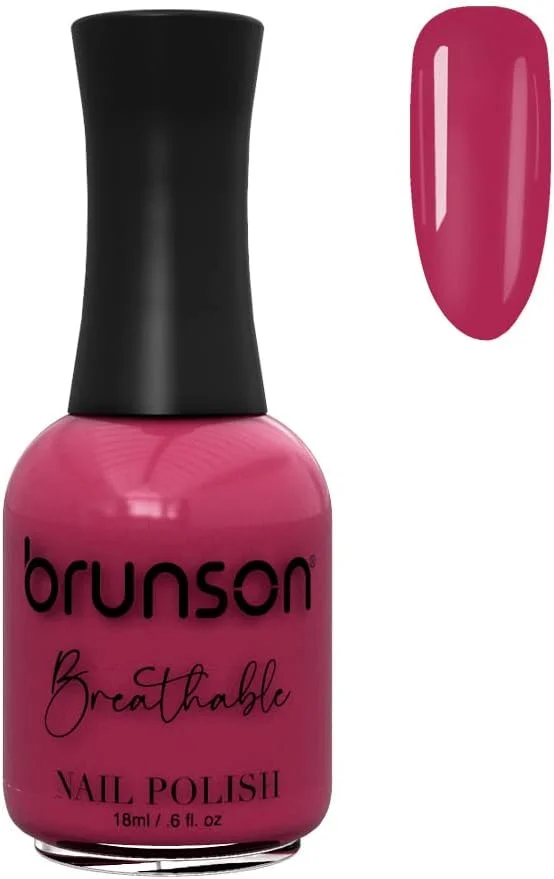 لاک ناخن گیاهی برونسون، قابل تنفس، نفوذپذیر به آب و هوا برای ناخن های سالم | لاک ناخن حلال 18 میلی لیتر BH101