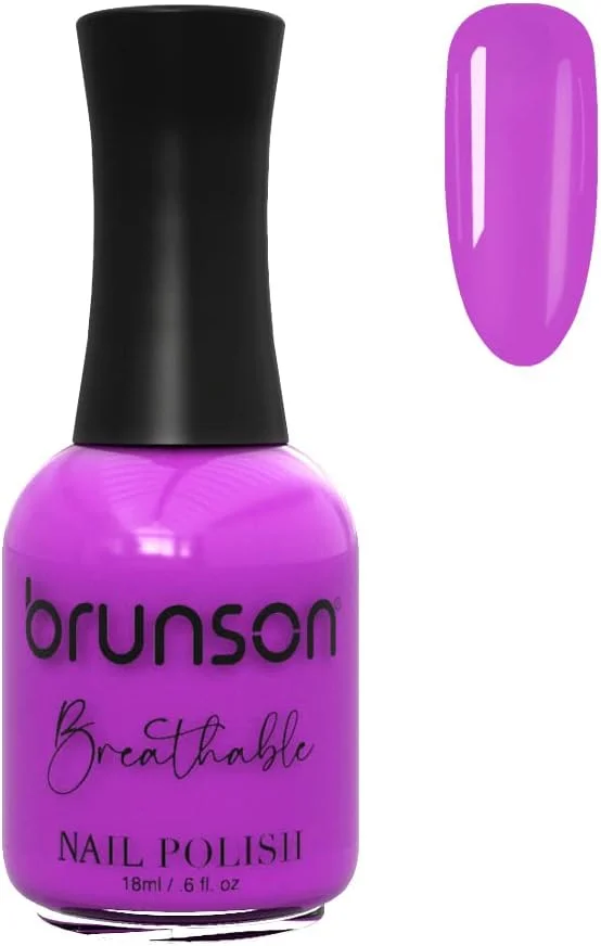 لاک ناخن گیاهی برونسون، قابل تنفس، نفوذپذیر به آب و هوا برای ناخن های سالم | لاک ناخن حلال 18 میلی لیتر BH089