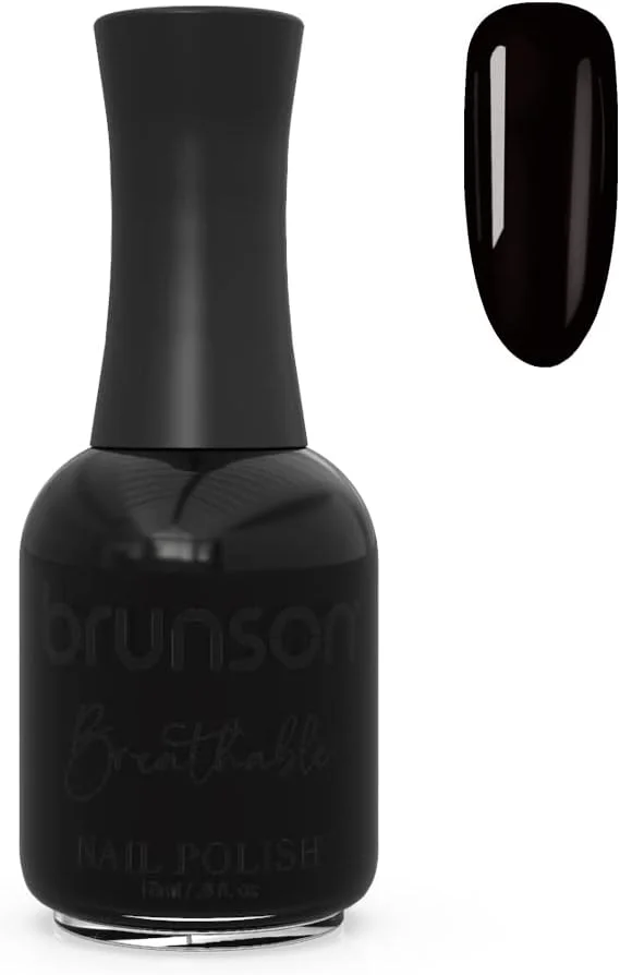 لاک ناخن گیاهی برونسون با قابلیت تنفس، نفوذپذیر به آب و هوا برای ناخن های سالم | لاک ناخن حلال 18 میلی لیتر BH127