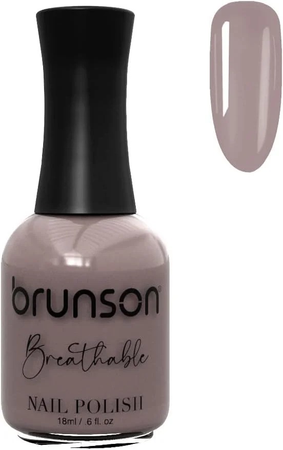 لاک ناخن گیاهی برونسون با قابلیت تنفس، نفوذپذیر در برابر آب و هوا برای ناخن های سالم | لاک ناخن حلال 18 میلی لیتر BH137