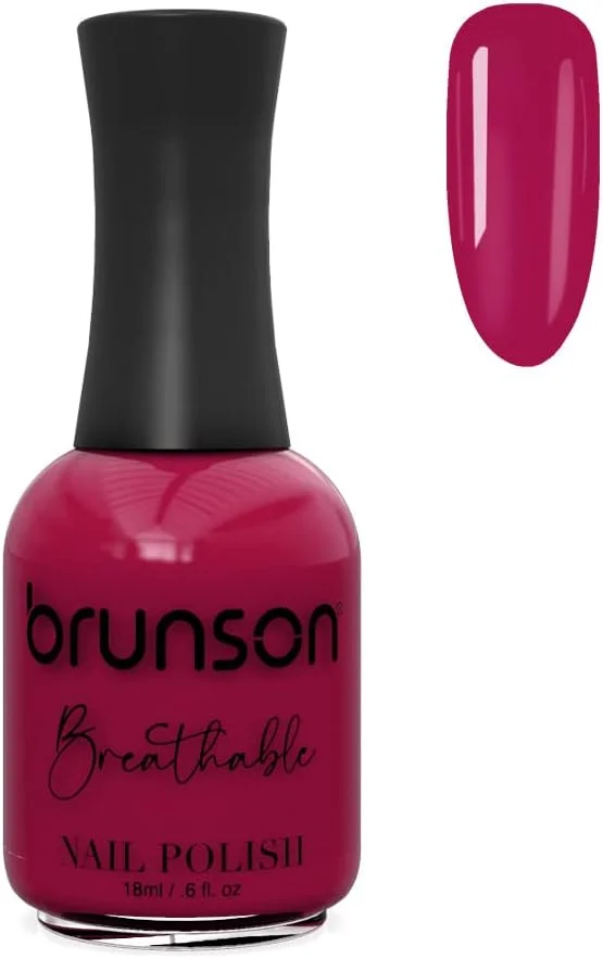 لاک ناخن گیاهی برونسون با قابلیت تنفس، نفوذپذیر در برابر آب و هوا برای ناخن های سالم | لاک ناخن حلال 18 میلی لیتر BH119