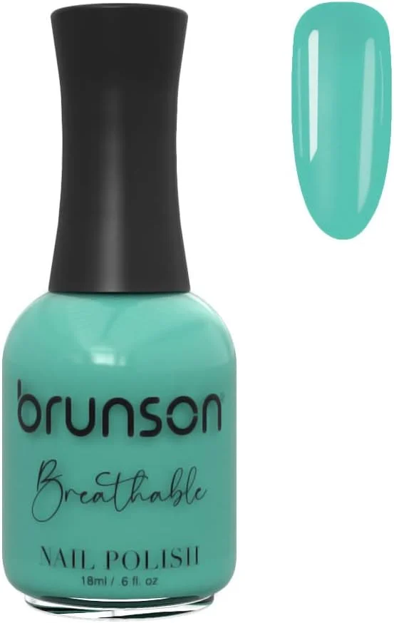 لاک ناخن گیاهی برونسون با قابلیت تنفس، نفوذپذیر به آب و هوا برای ناخن های سالم | لاک ناخن حلال 18 میلی لیتر BH330