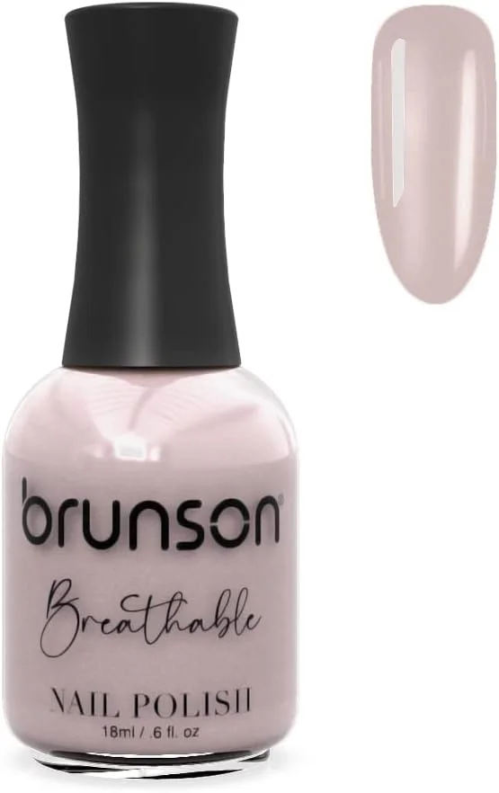 لاک ناخن گیاهی برونسون با قابلیت تنفس، نفوذپذیر در برابر آب و هوا برای ناخن های سالم | لاک ناخن حلال 18 میلی لیتر BH340