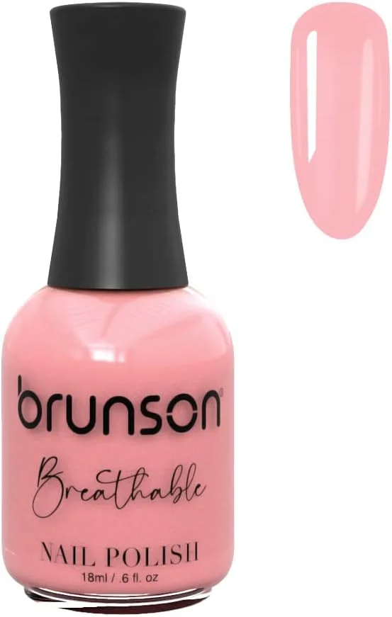 لاک ناخن قابل تنفس برانسون، لاک ناخن حلال، مناسب وضو، خشک‌شونده سریع، وگان، ماندگاری طولانی، پوست‌کنی آسان، سازگار با محیط زیست، ارگانیک، براق و درخشان، بر پایه آب، لاک ناخن 18 میلی لیتر BH394