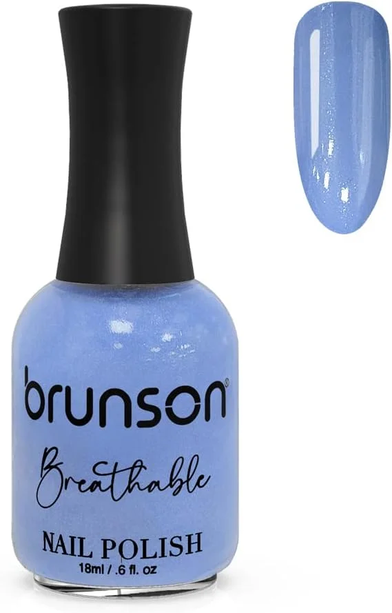 لاک ناخن قابل تنفس برونسون، لاک ناخن دوستدار وضو، خشک شدن سریع، وگان، ماندگاری طولانی، لایه برداری آسان و سازگار با محیط زیست، براق، پایه آب، لاک ناخن 18 میلی لیتر BH300