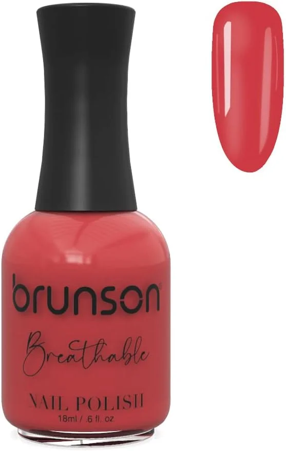 لاک ناخن قابل تنفس برونسون، لاک ناخن دوستدار وضو، خشک شدن سریع، وگان، ماندگاری طولانی اما به راحتی جدا می شود و سازگار با محیط زیست، براق، بر پایه آب، لاک ناخن 18 میلی لیتر BH213