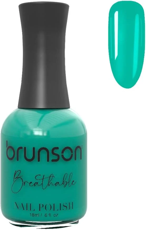 لاک ناخن قابل تنفس برونسون، لاک ناخن حلال، مناسب وضو، خشک شدن سریع، وگان، ماندگاری طولانی، لایه برداری آسان، سازگار با محیط زیست، ارگانیک، براق، پایه آب، لاک ناخن 18 میلی لیتر BH218