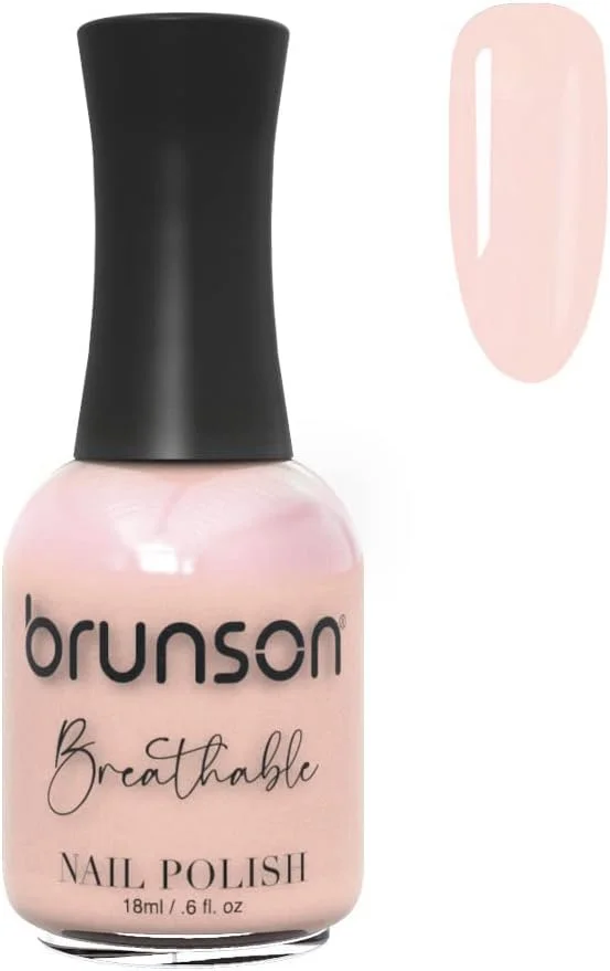 لاک ناخن قابل تنفس برانسون، لاک ناخن حلال، مناسب وضو، خشک شدن سریع، وگان، ماندگاری طولانی، لایه برداری آسان، سازگار با محیط زیست، براق، پایه آب، 18 میلی لیتر BH165