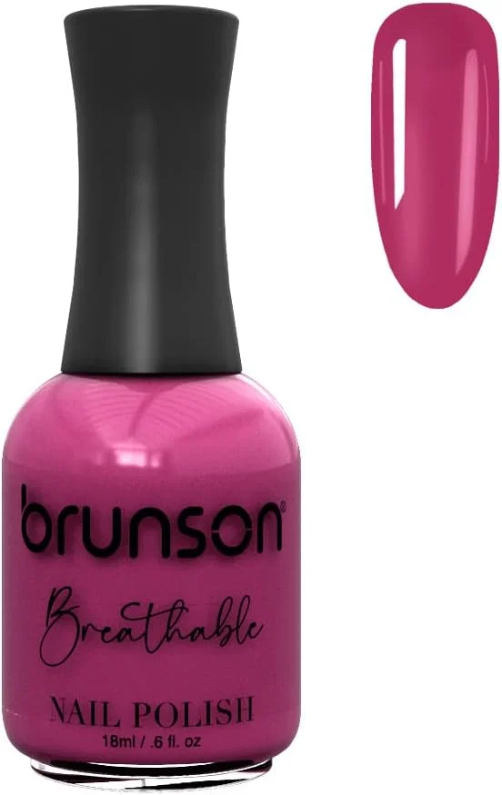 لاک ناخن قابل تنفس برونسون، لاک ناخن حلال، مناسب وضو، خشک شدن سریع، وگان، ماندگاری طولانی، لایه برداری آسان، سازگار با محیط زیست، براق، پایه آب، لاک ناخن 18 میلی لیتر BH267