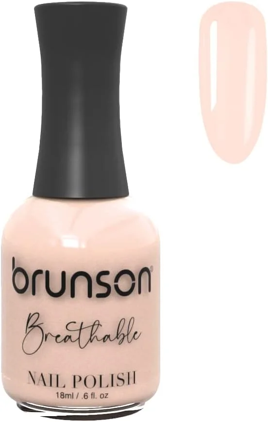لاک ناخن قابل تنفس برونسون، لاک ناخن دوستدار وضو، خشک شدن سریع، وگان، ماندگاری طولانی، لایه برداری آسان و سازگار با محیط زیست، براق، پایه آب، 18 میلی لیتر BH437