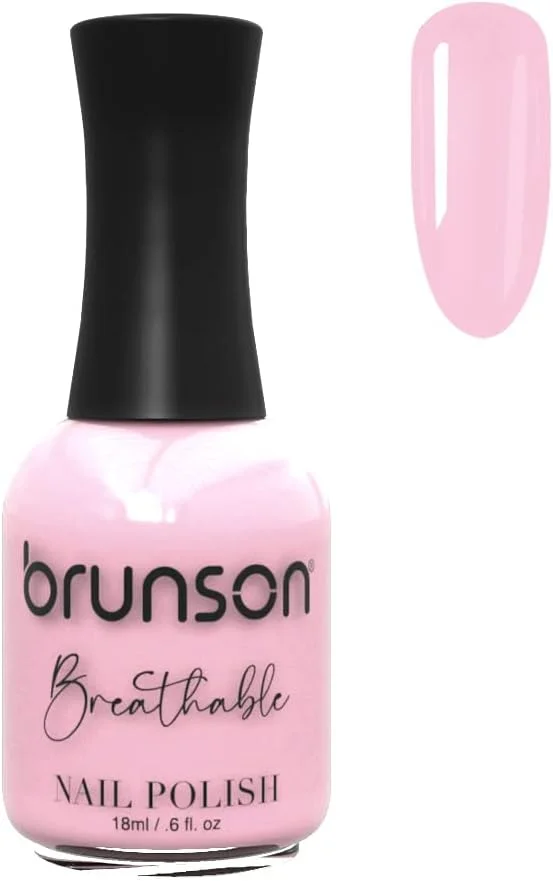 لاک ناخن قابل تنفس برونسون، لاک ناخن حلال، مناسب وضو، خشک شدن سریع، وگان، ماندگاری طولانی، لایه برداری آسان، سازگار با محیط زیست، براق و درخشان، پایه آب، 18 میلی لیتر BH171