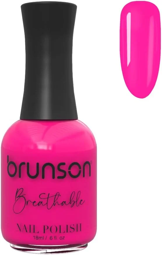 لاک ناخن قابل تنفس برونسون، لاک ناخن دوستدار وضو، خشک شدن سریع، وگان، ماندگاری طولانی، لایه برداری آسان، سازگار با محیط زیست، براق، پایه آب، لاک ناخن 18 میلی لیتر BH050