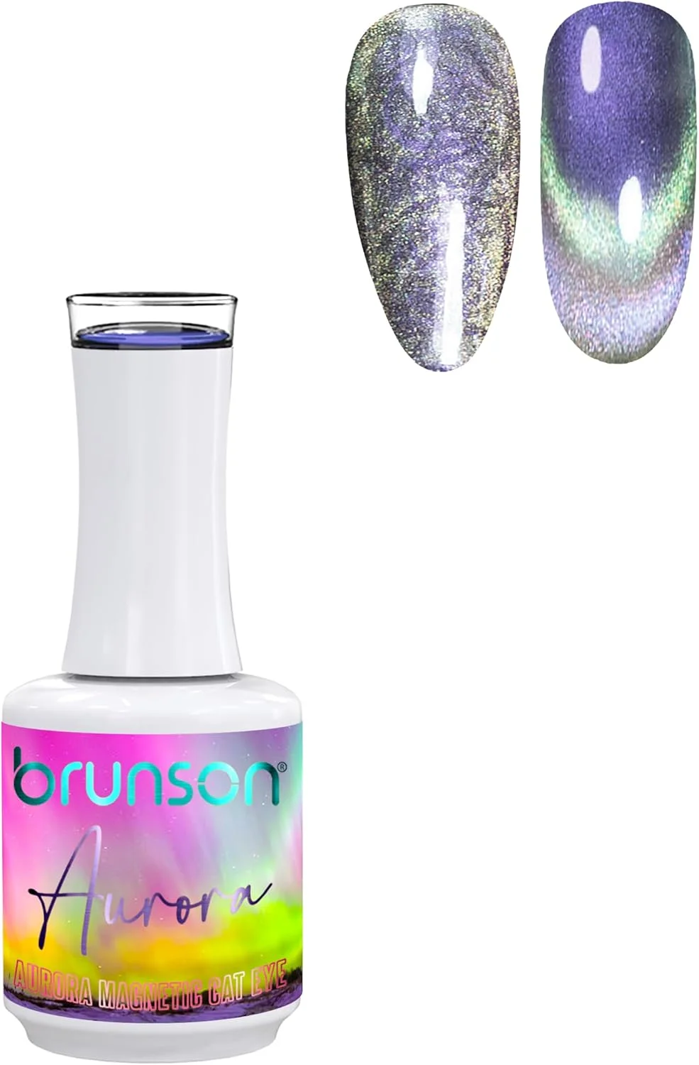 لاک ژل ناخن 18 میل، لاک ژل چشم گربه ای مغناطیسی آرورا با ماندگاری بالا، رنگ طبیعی براق، لاک ژل خیس کننده، لاک ژل حرفه ای UV LED، طراحی ناخن و مانیکور (BAMC015، 18)