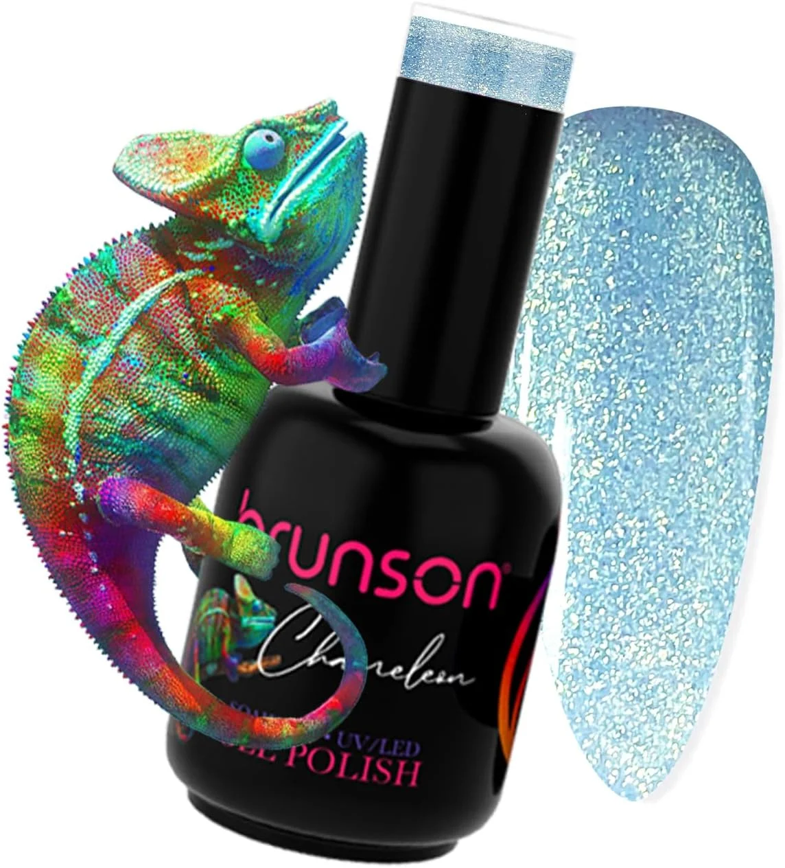 لاک ژل ناخن براق برونسون، 15 میلی لیتر، مناسب برای طراحی ناخن و مانیکور سالنی - لاک ژل شیمر با کیفیت مدل P6014B