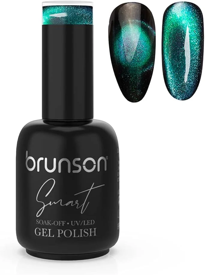 لاک ژل چشم گربه ای نه بعدی هوشمند برانسون، لاک ژل مغناطیسی UV، لاک ژل ناخن 15 میلی لیتر، هنر ناخن آفتاب پرست، مغناطیسی، کهکشانی، براق، اثر کهکشانی، لاک ژل جادویی BSMC086