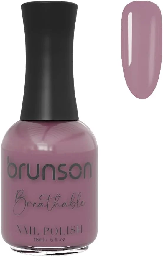لاک ناخن قابل تنفس برانسون، لاک ناخن حلال، مناسب وضو، خشک شدن سریع، وگان، ماندگاری طولانی، لایه برداری آسان، سازگار با محیط زیست، ارگانیک، براق، پایه آب، لاک ناخن 18 میلی لیتر BH343