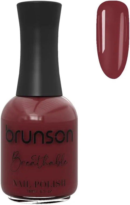 لاک ناخن قابل تنفس برونسون، لاک ناخن دوستدار وضو، خشک شدن سریع، وگان، ماندگاری طولانی اما جدا شدن آسان و سازگار با محیط زیست، براق، پایه آب، لاک ناخن 18 میلی لیتر BH214
